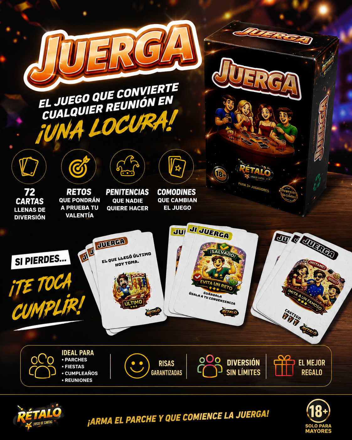 JUERGA 72 CARTAS